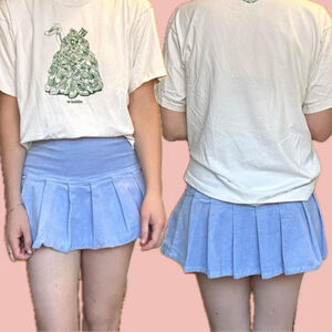 Micro Skirt Corduroy Skirt with Built-In Shorts